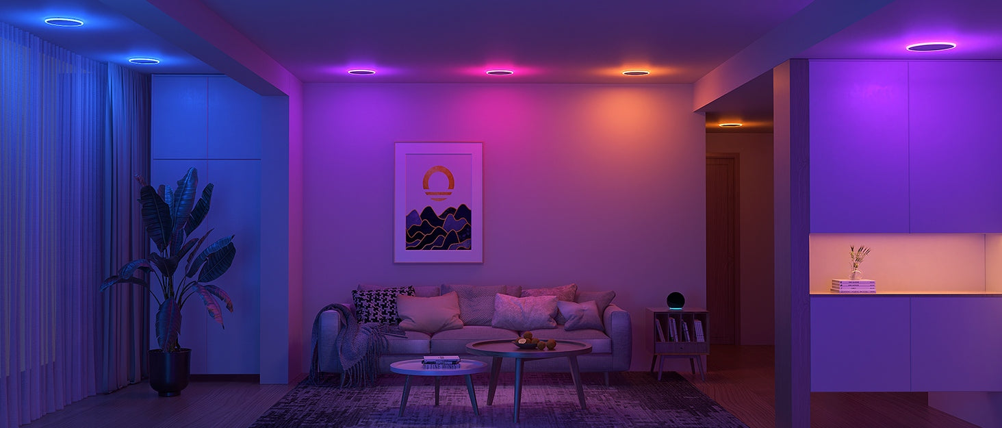 Smart LED ceiling light adds technology to nighttime ceiling lighting