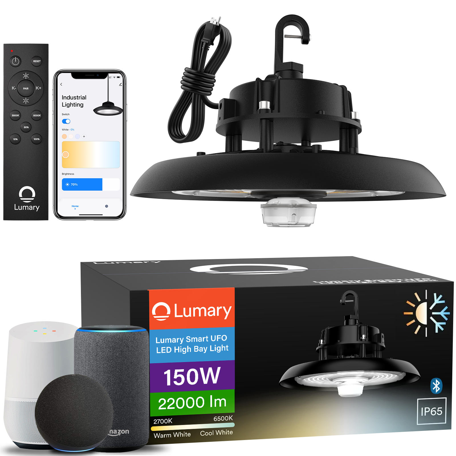 Lumary Smart UFO LED High Bay Light 150W