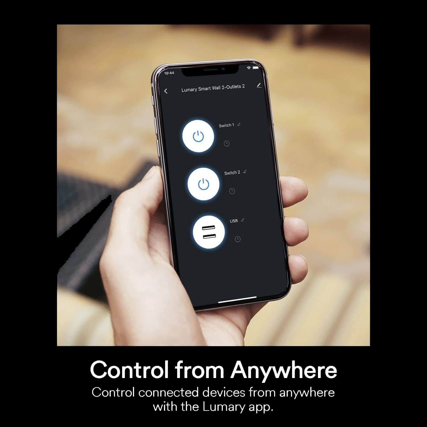 Lumary Smart Wi-Fi Outlet USB Fast Charger in Wall Works with Alexa & Google Assistant - Lumary