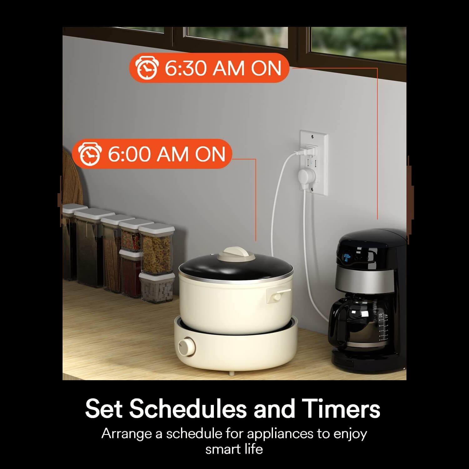 Lumary Smart USB Outlet in Wall Plug Wi-Fi Socket timer & countdown