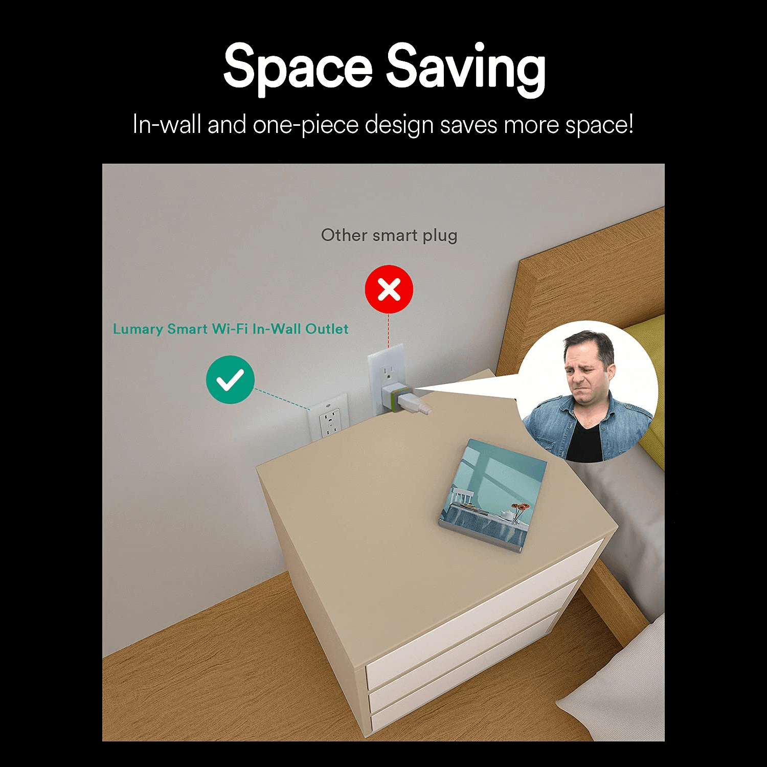 Lumary Smart Wi-Fi Wall Plug Wi-Fi Smart Home Outlet Socket timing function