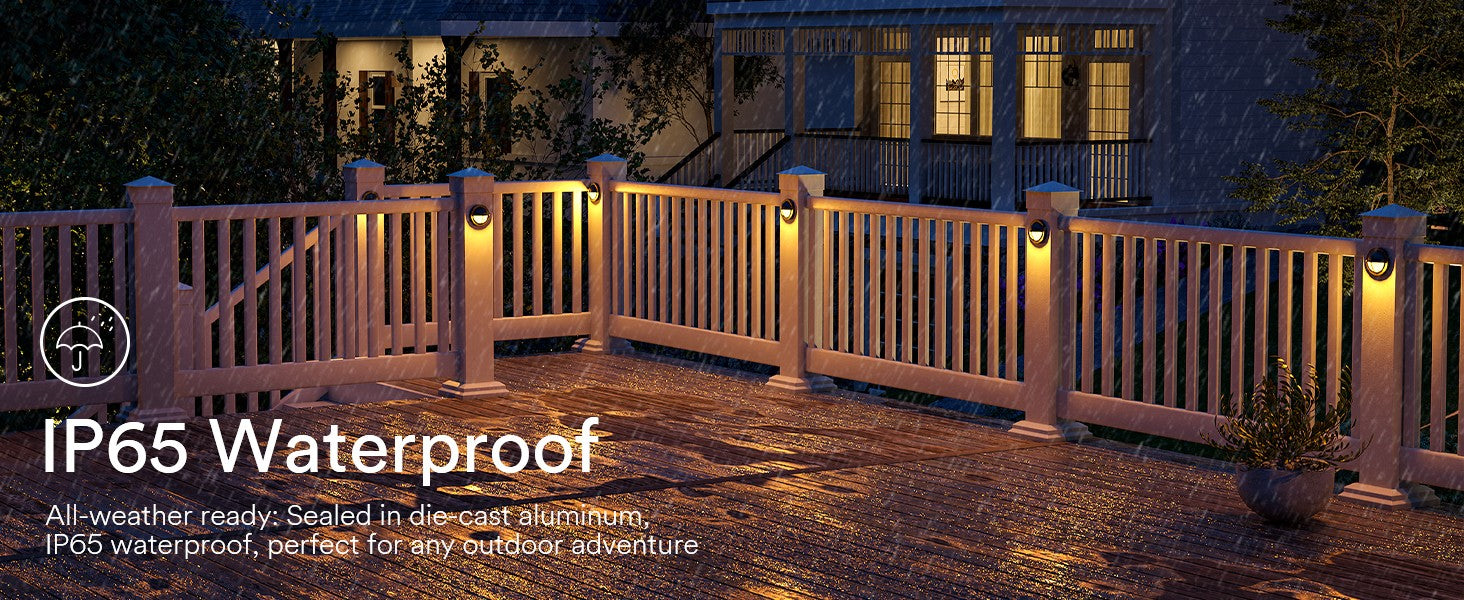 Smart LED Deck Lights Has IP65 level waterproof function