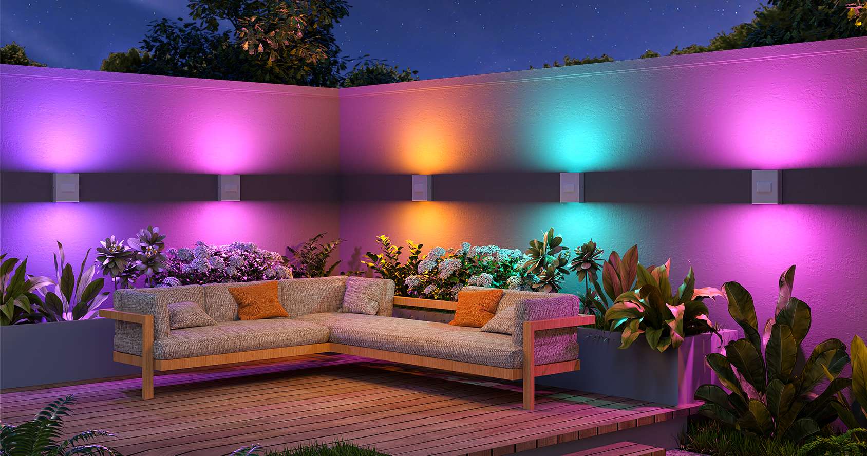 Lumary Smart Wall Lights Brighten Up Outdoor Home Spaces