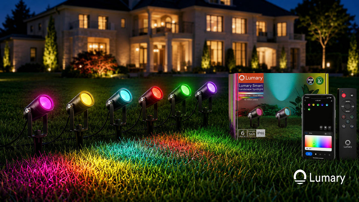 Lumary Smart Outdoor Spot Lights 56ft Gen 2 (6Pack)