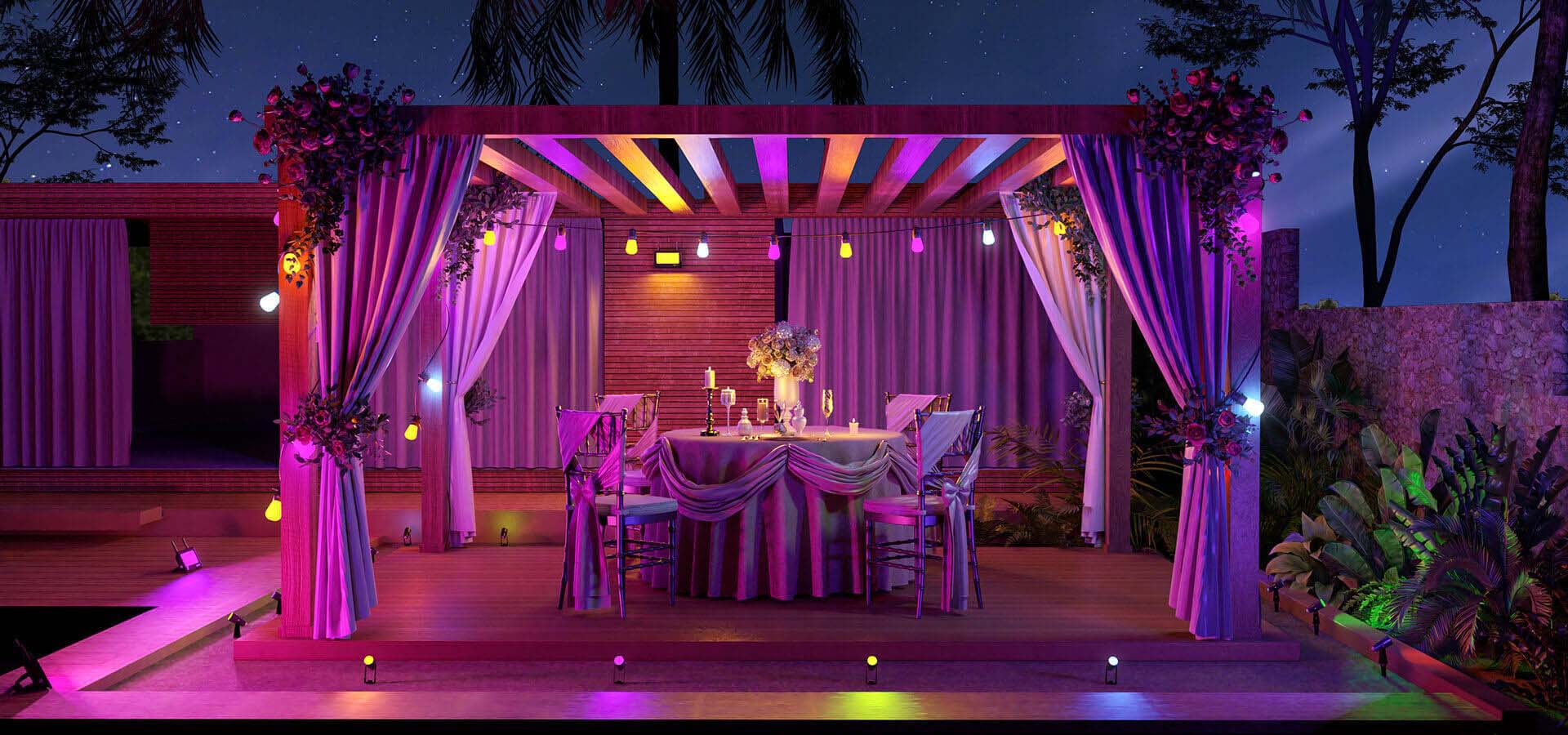 RGBAI  Bluetooth Outdoor Bulb String Lights