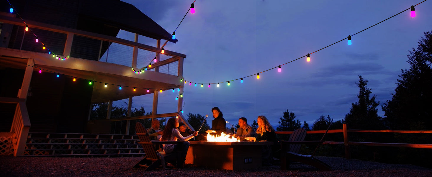 Warm summer days with smart string lights