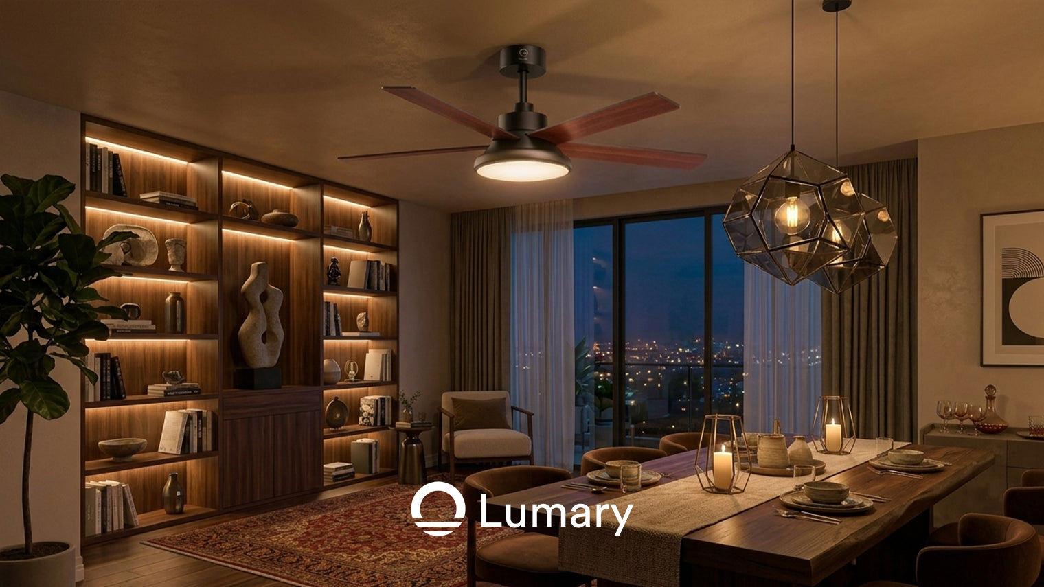 Lumary 52" Smart Ceiling Fans with RGBAI Lights