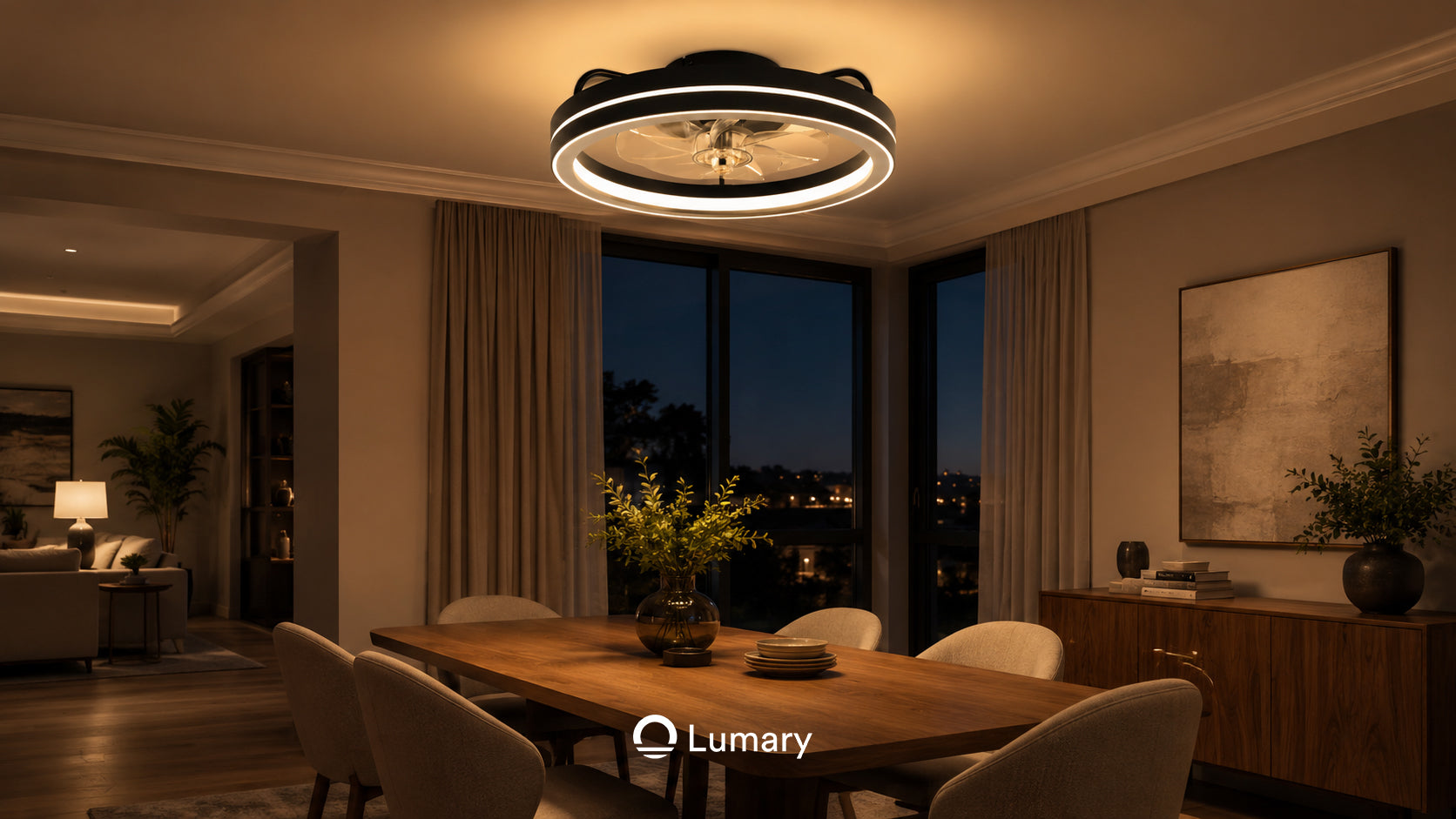 Lumary Smart LED Fan with Night Light