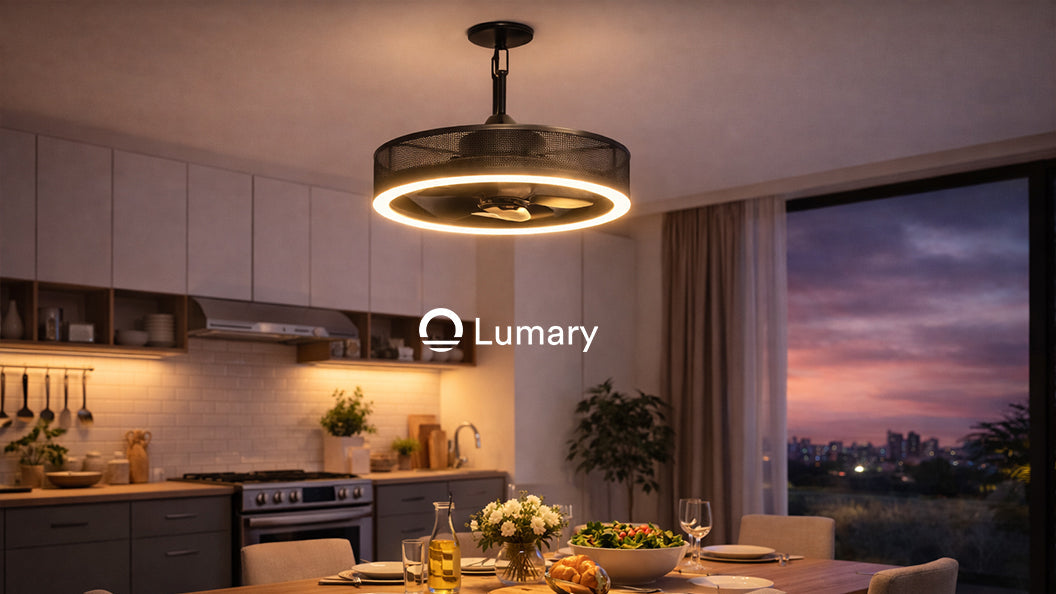 Lumary Smart Outdoor Caged Ceiling Fan with Light Pro