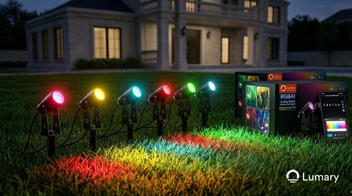 Lumary Smart LED Outdoor Landscape Lights RGBAI Spotlight (6 Pack)
