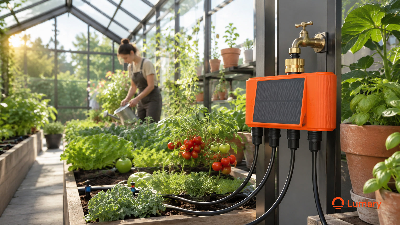 Lumary Solar WiFi Sprinkler Timer 4 Zone