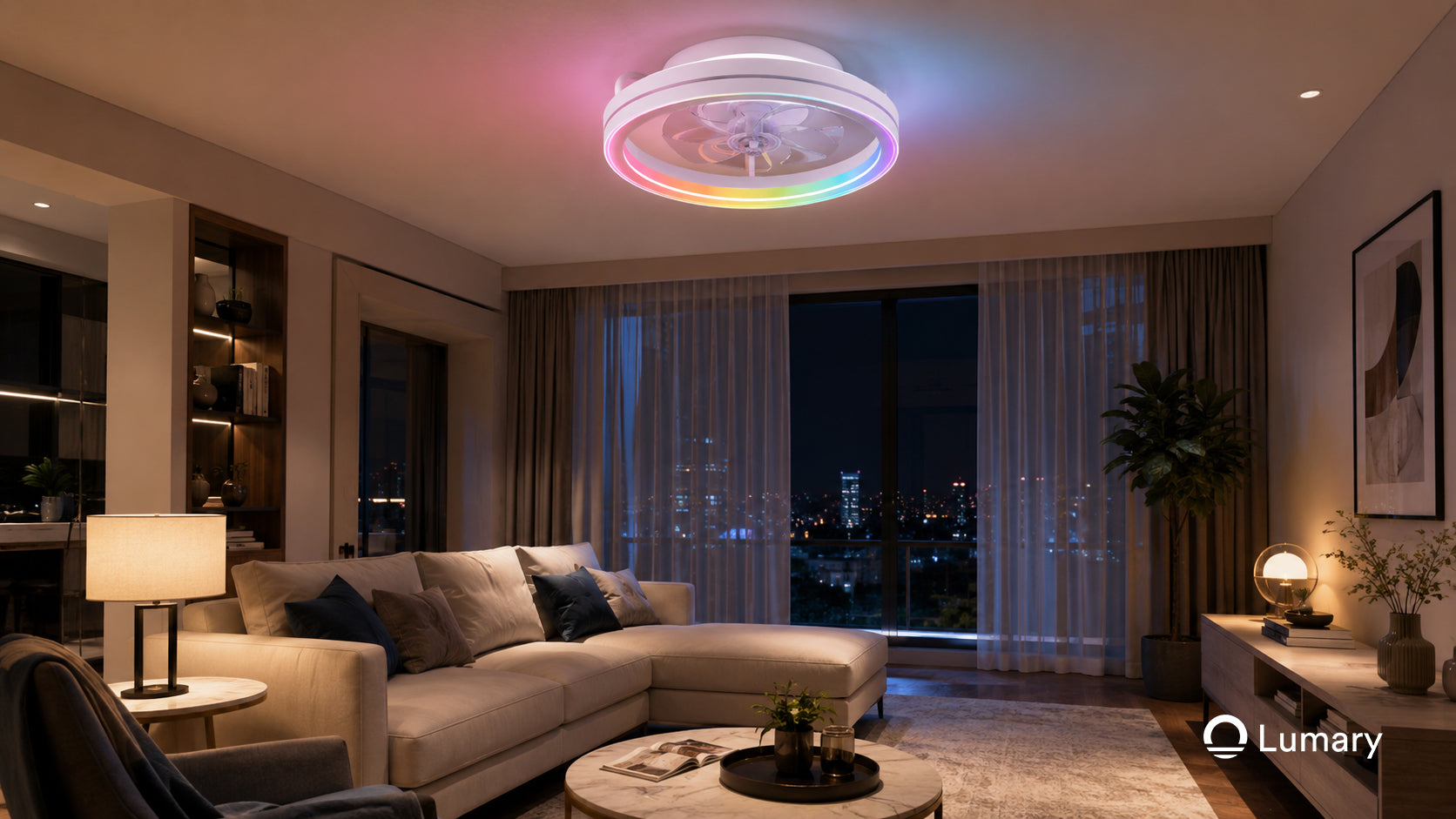 Lumary Smart LED Fan with Night Light