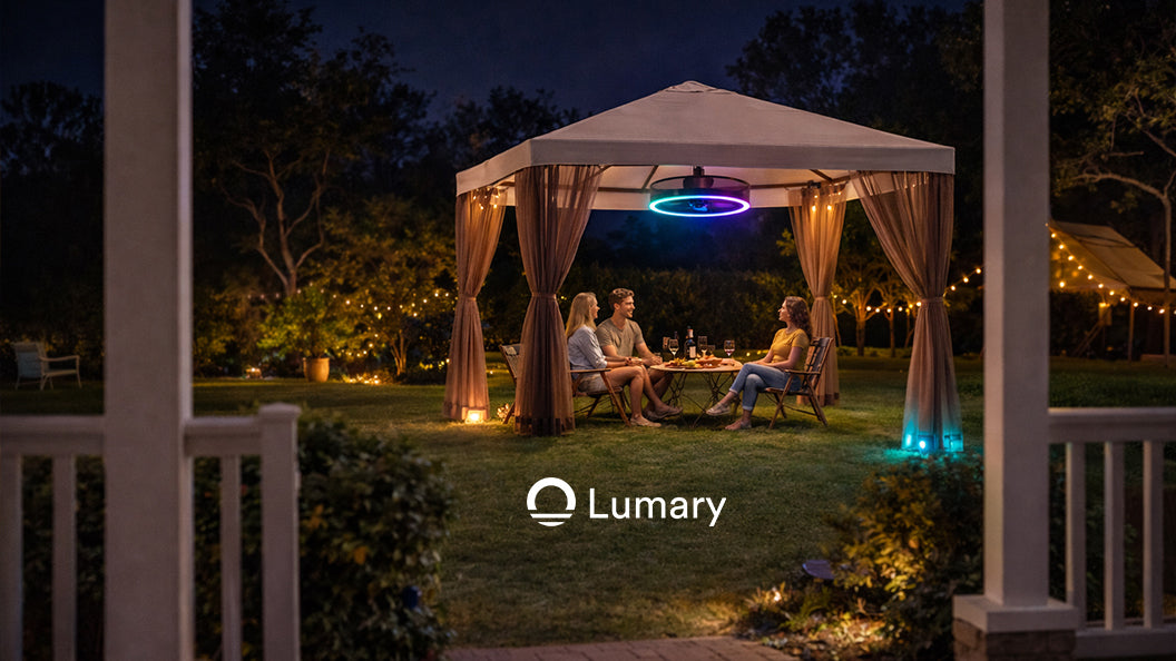 Lumary Smart Outdoor Caged Ceiling Fan with Light Pro