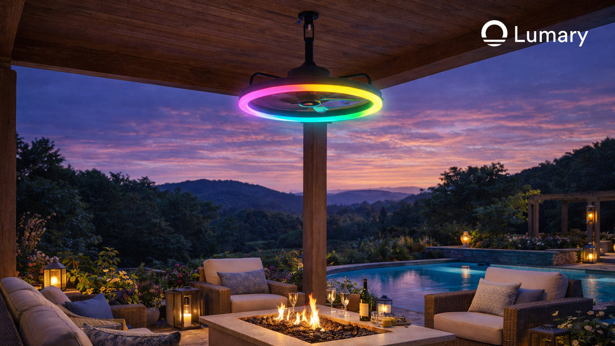 Lumary Smart Outdoor Ceiling Fan with Light