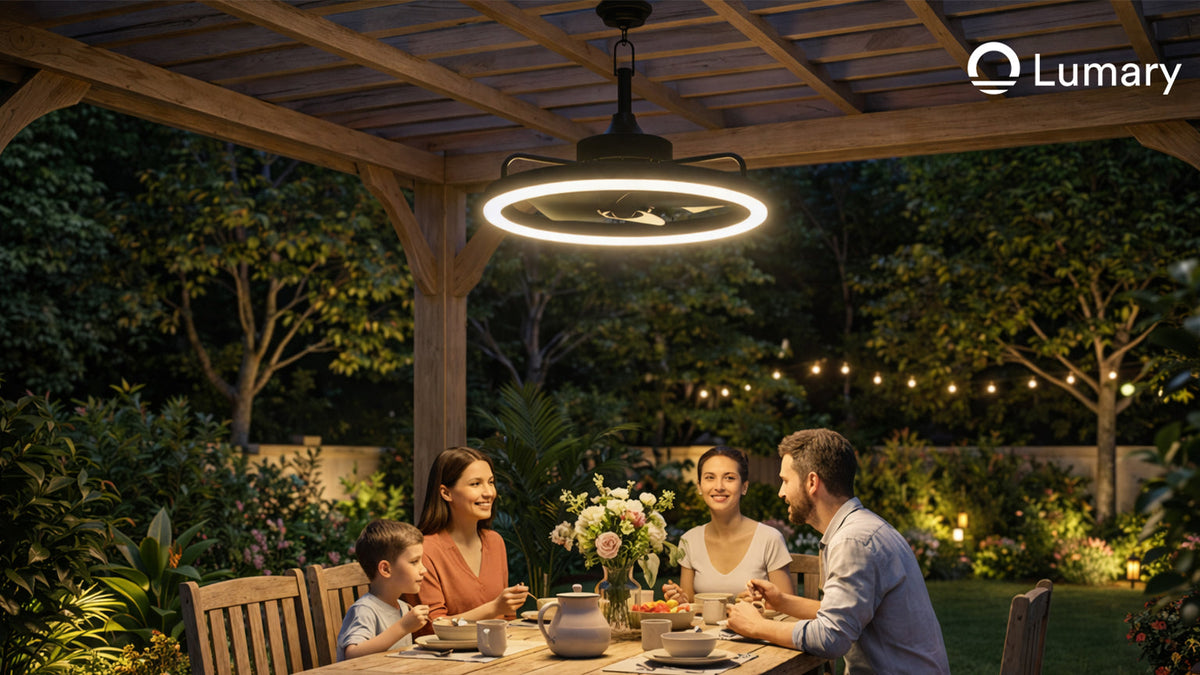 Lumary Smart Outdoor Ceiling Fan with Light
