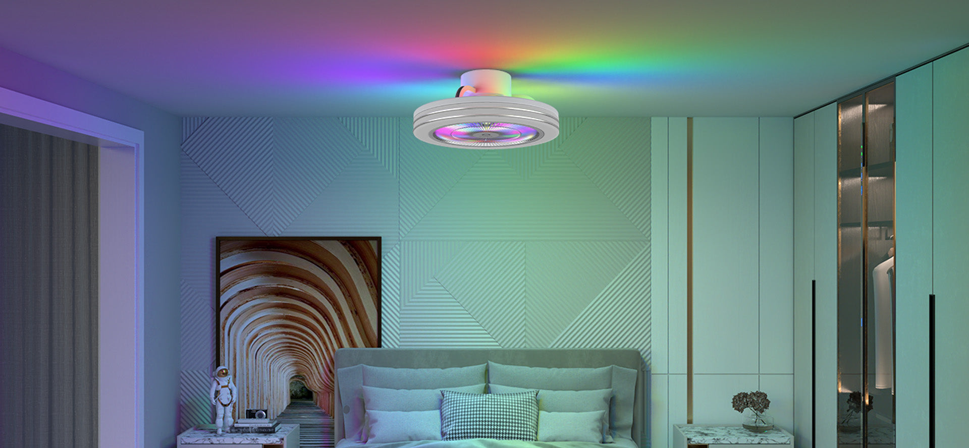Latest Work: Ceiling Fan Light, Comfortable And Modern Perfect Integration!