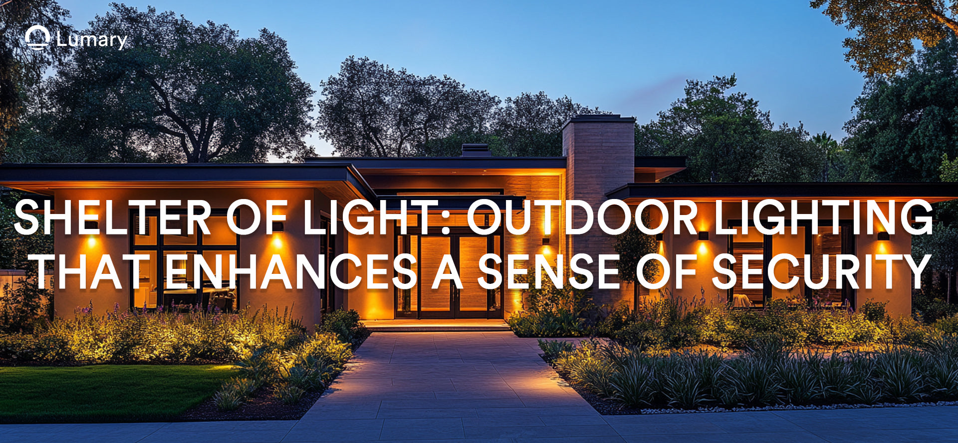 a modern house with outdoor lighting that enhances security