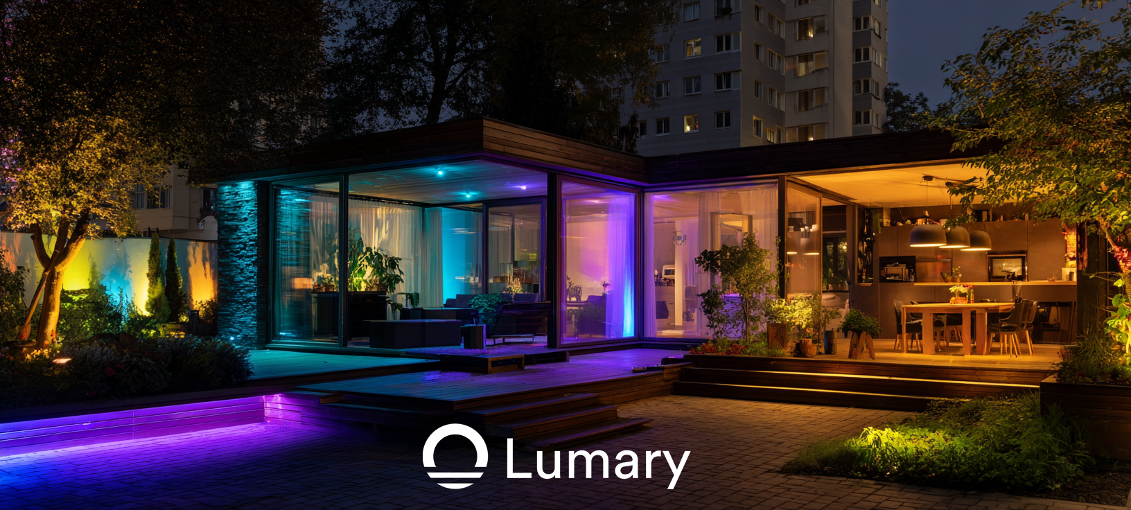 How can I light up outdoor LED lights to make my garden more creative?