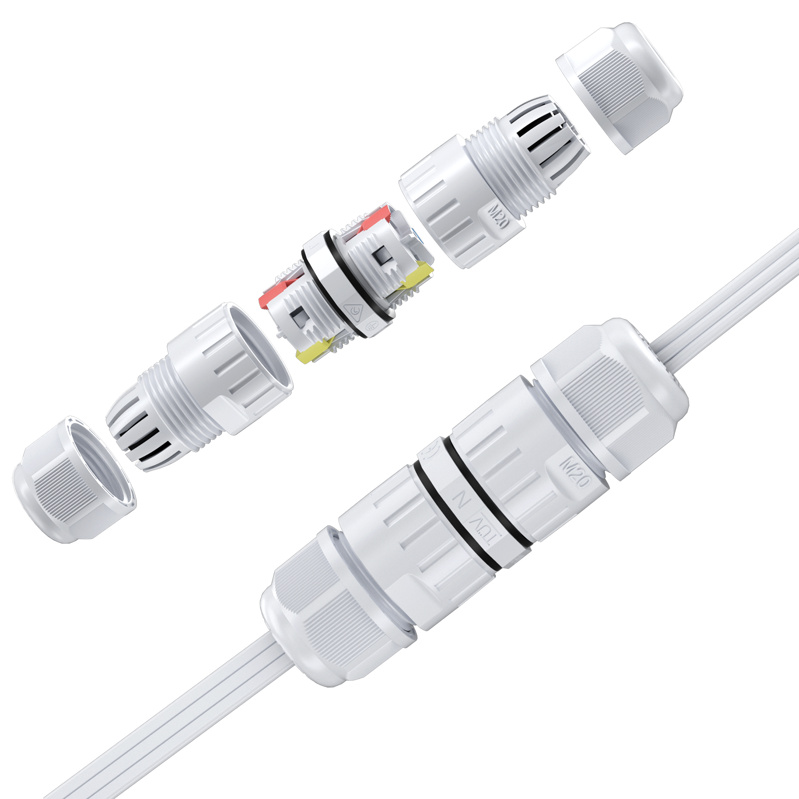 Lumary Waterproof Cable Connector 2PACK