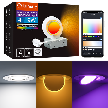 Lumary  Smart RGB Gimbal Light Ultra 4 Inch