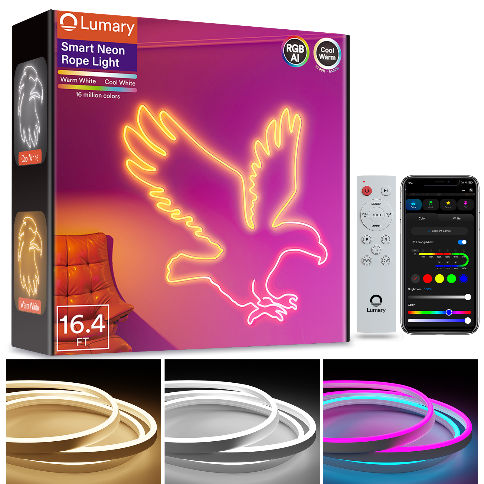 Lumary Smart Indoor Neon Rope Lights