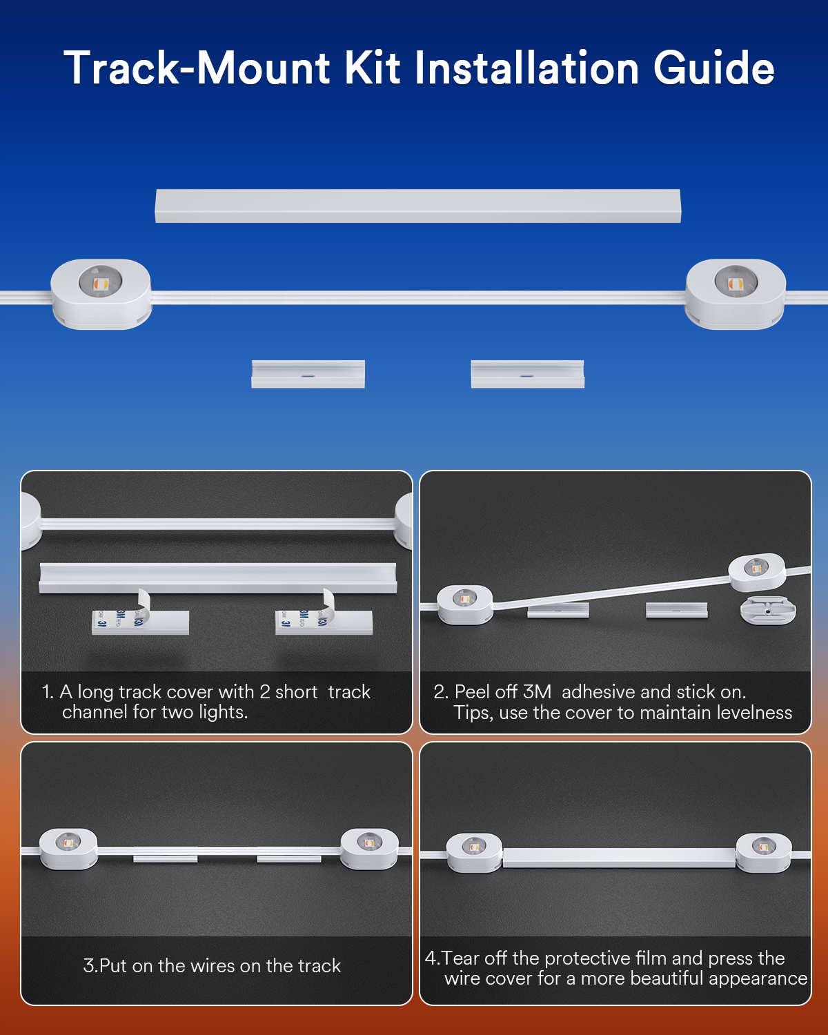 Lumary Track Kits for Permanent Outdoor Lights