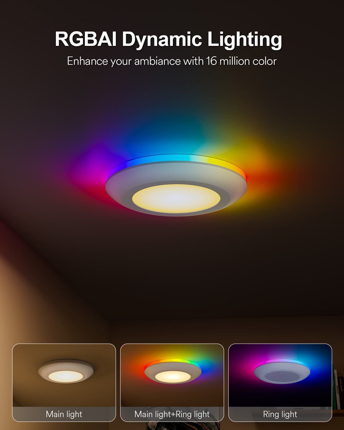 Lumary 5/6 inch Smart RGBAI Led Disk Light Pro