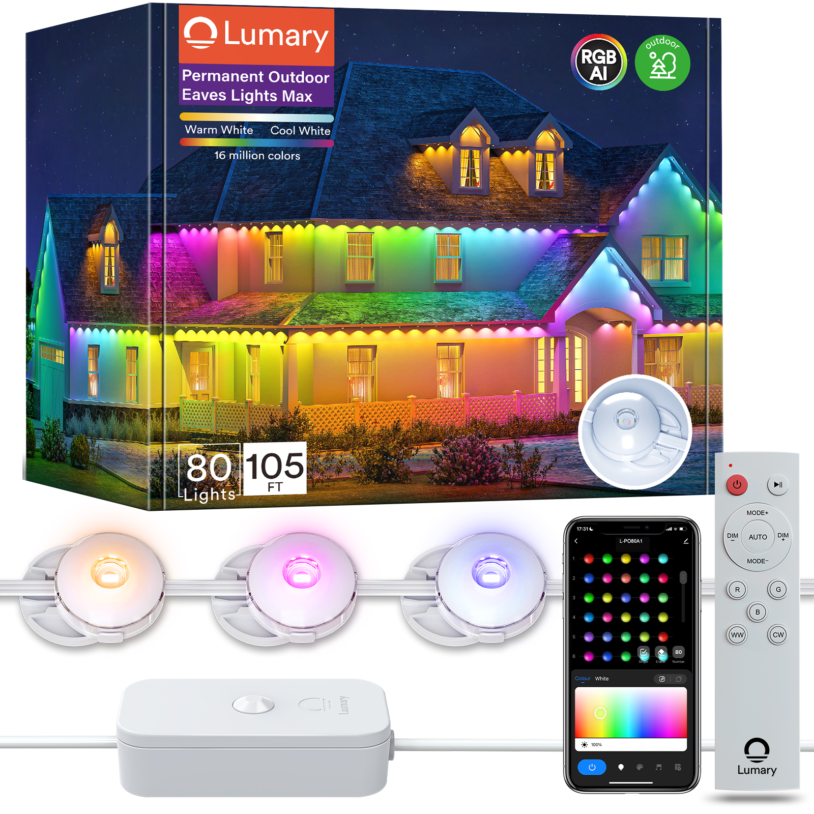 Lumary RGBAI Permanent Outdoor Lights