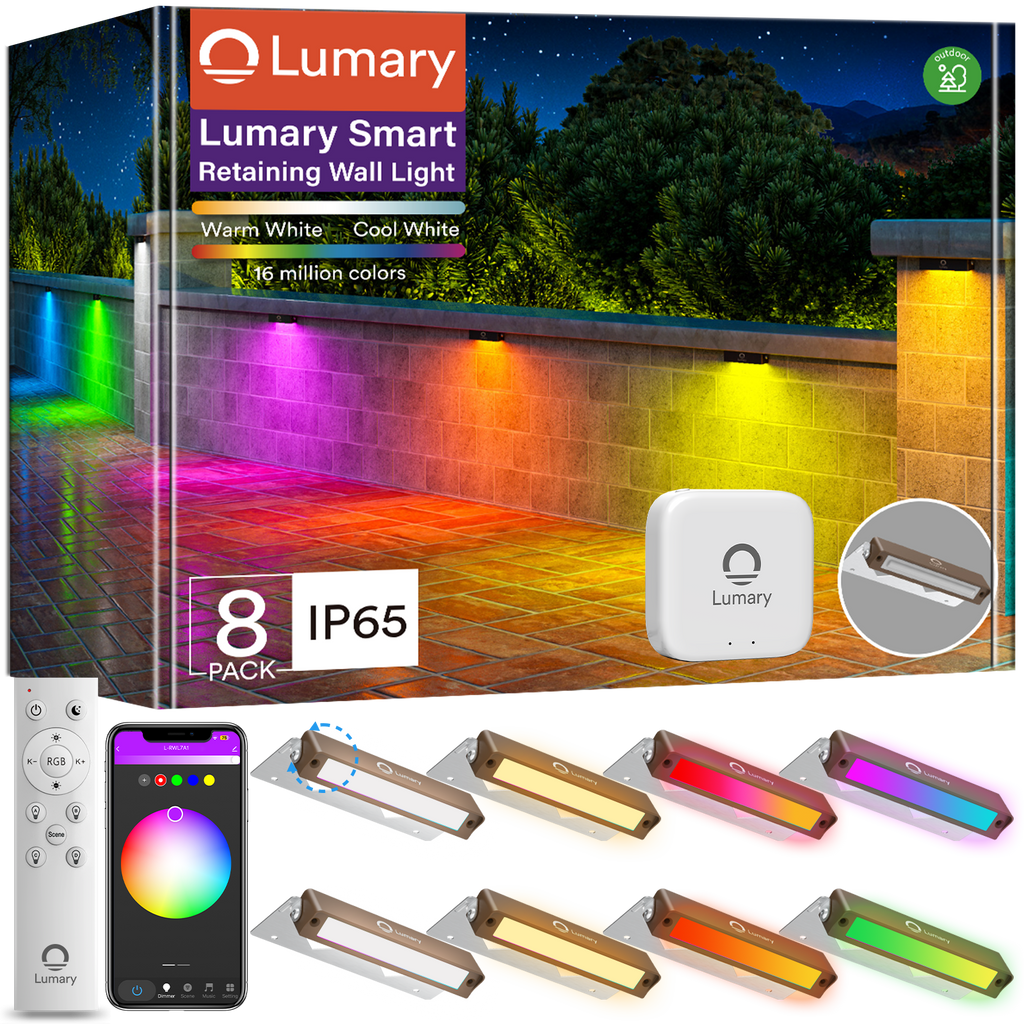 Lumary Smart Retaining Wall Light (8Pack)