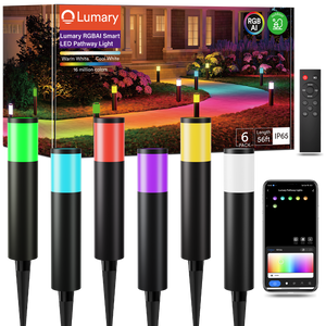 Lumary RGBAI Smart WiFi Pathway Lights - Vibrant Colors, App