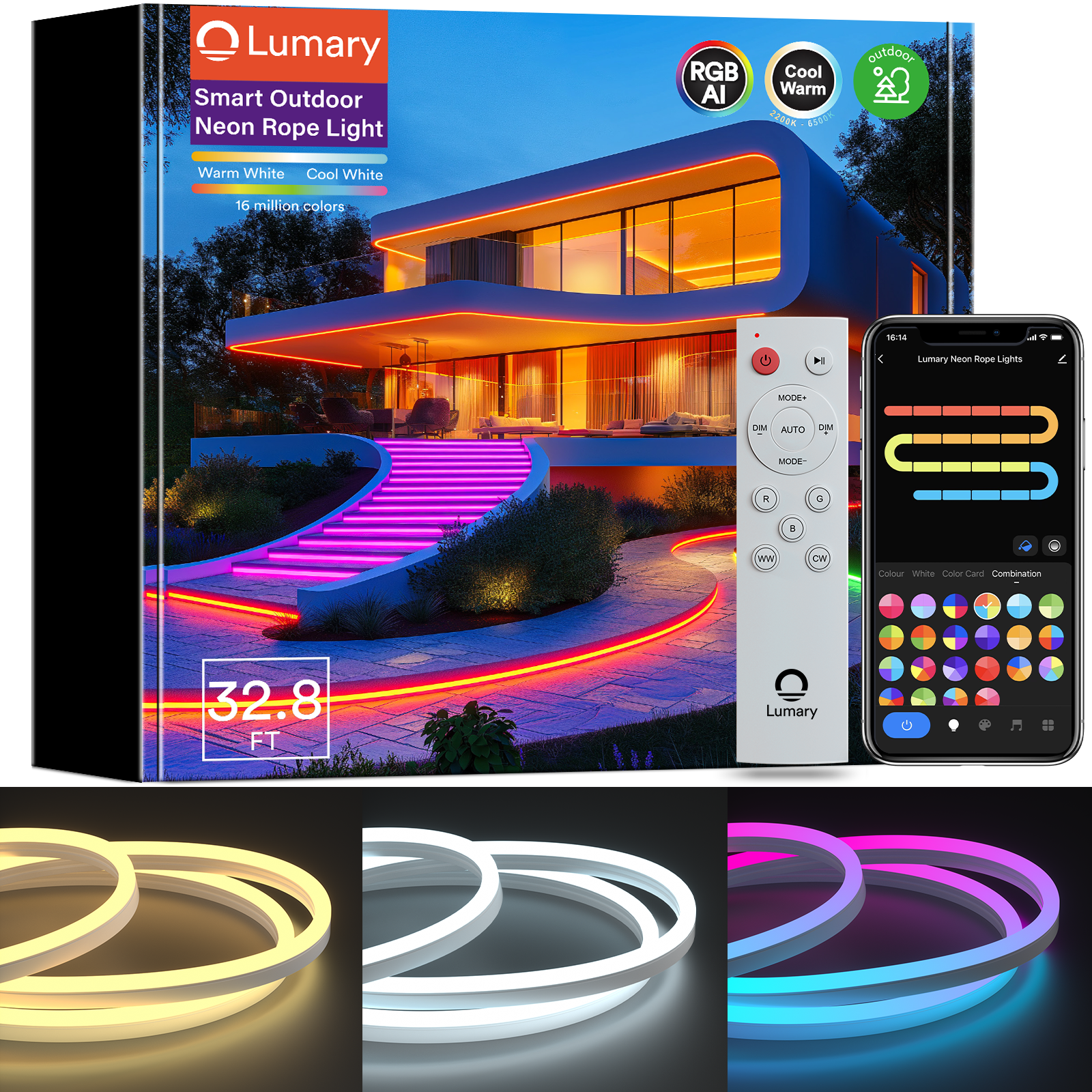 Lumary Smart Outdoor Neon Rope Lights