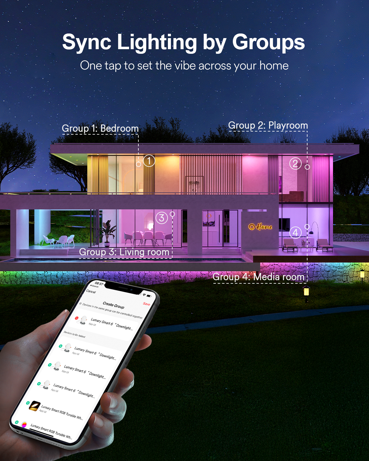 Lumary Smart Wi-Fi Canless Recessed Lights (COLOR/SIZE/PCS)