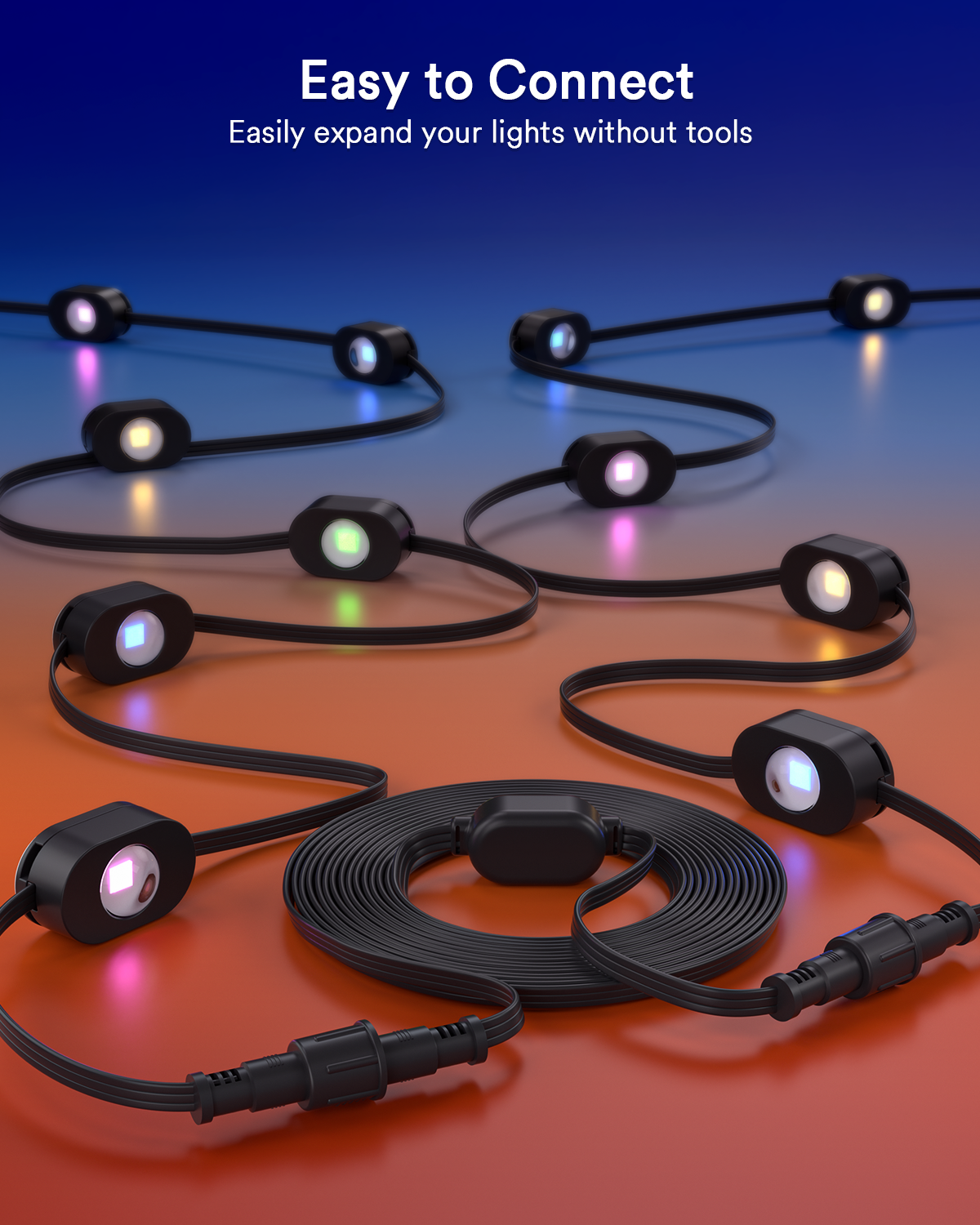 Lumary 12ft Extension Cord for Permanent Outdoor LIghts 2