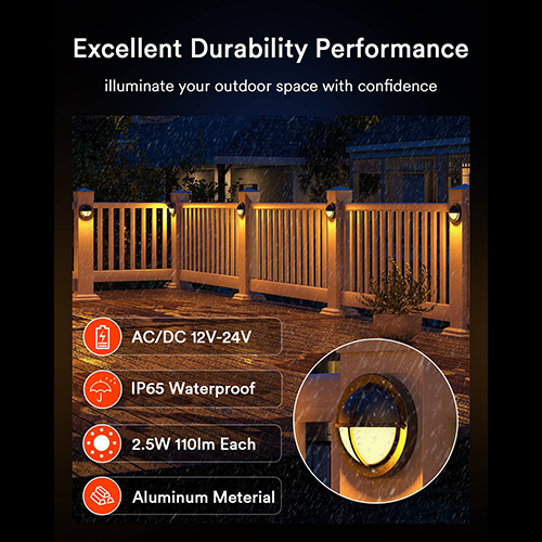 Durable Lumary Smart Deck Lights with waterproof rating and aluminum material.