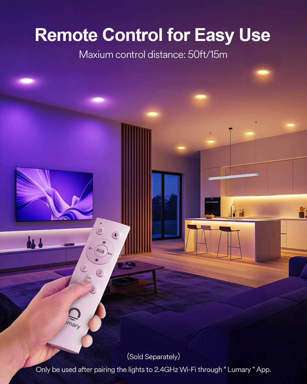 Lumary Smart Wi-Fi Canless Recessed Lights (COLOR/SIZE/PCS)