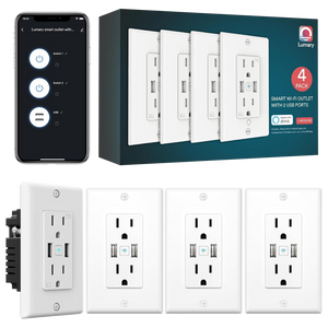 Lumary Smart Outlet Wall USB Charger Wi-Fi Power Socket - Image 2