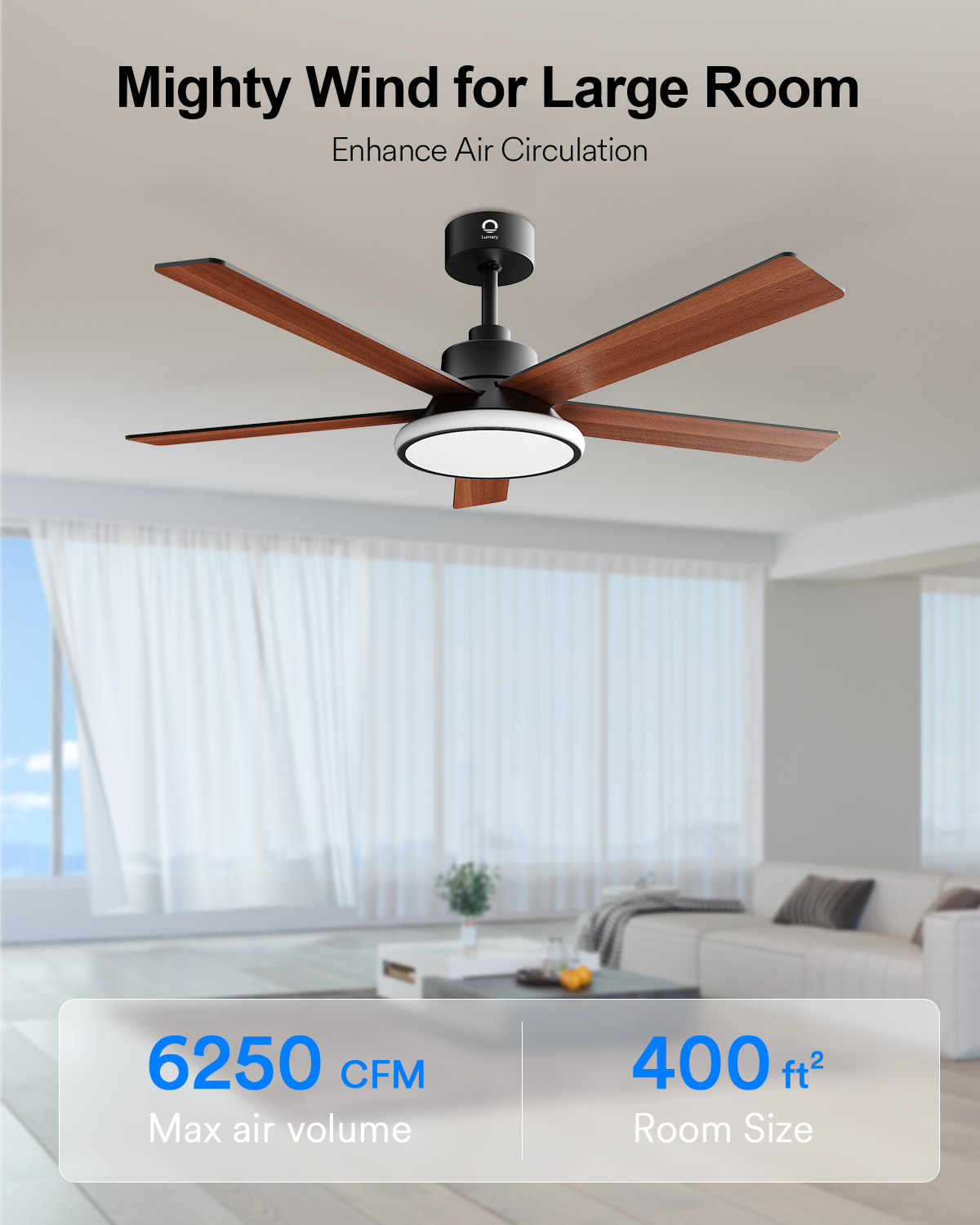 Lumary 52" Smart Ceiling Fans with RGBAI Lights