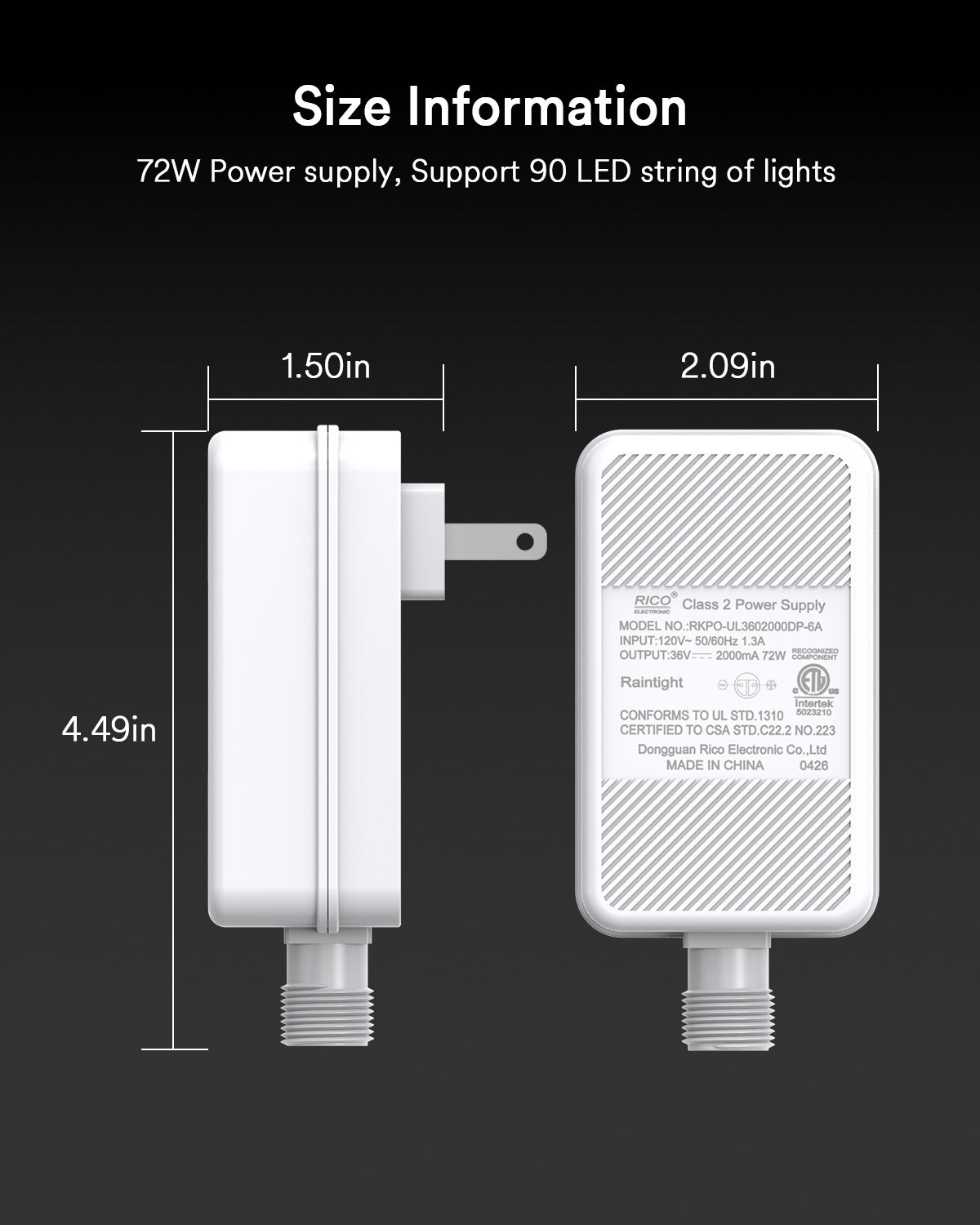 Lumary Permanent Outdoor Lights 3 Power Supply