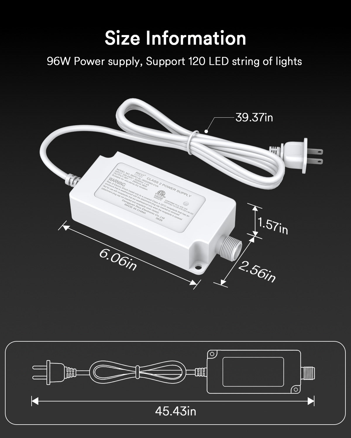 Lumary Permanent Outdoor Lights 3 Power Supply