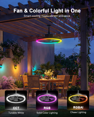 Lumary Smart Outdoor Ceiling Fan with Light - Image 3