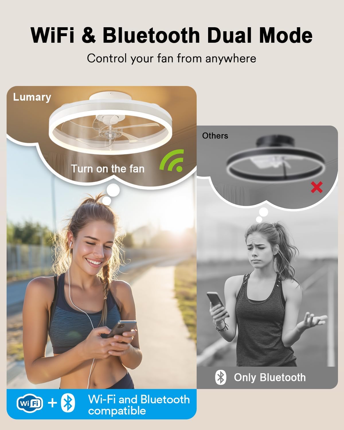 Lumary Smart Ceiling Fans with Lights