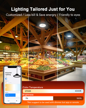 Lumary Bluetooth UFO High Bay Light 150W 22000lm - Image 2