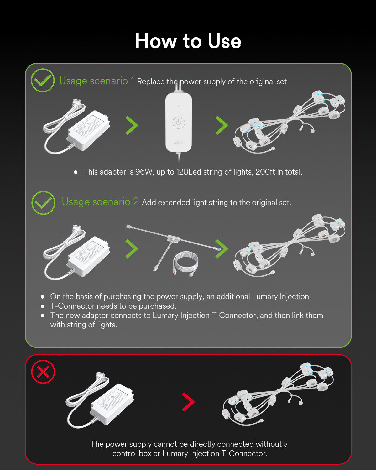 Lumary Permanent Outdoor Lights 3 Power Supply