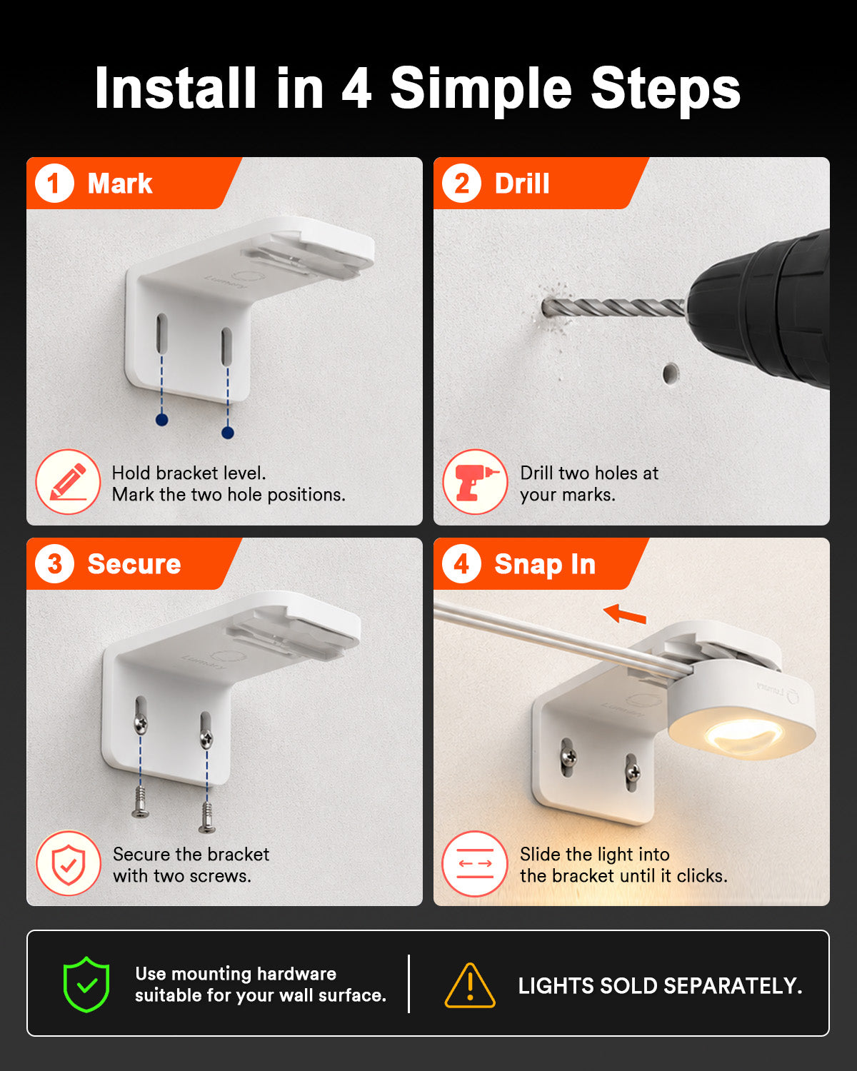 Lumary Permanent Outdoor Lights Supporting Frame