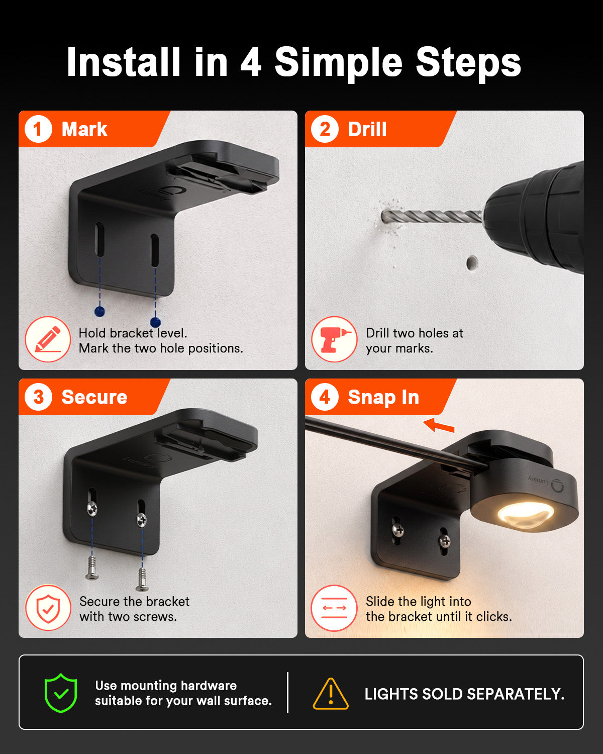 Lumary Permanent Outdoor Lights Supporting Frame