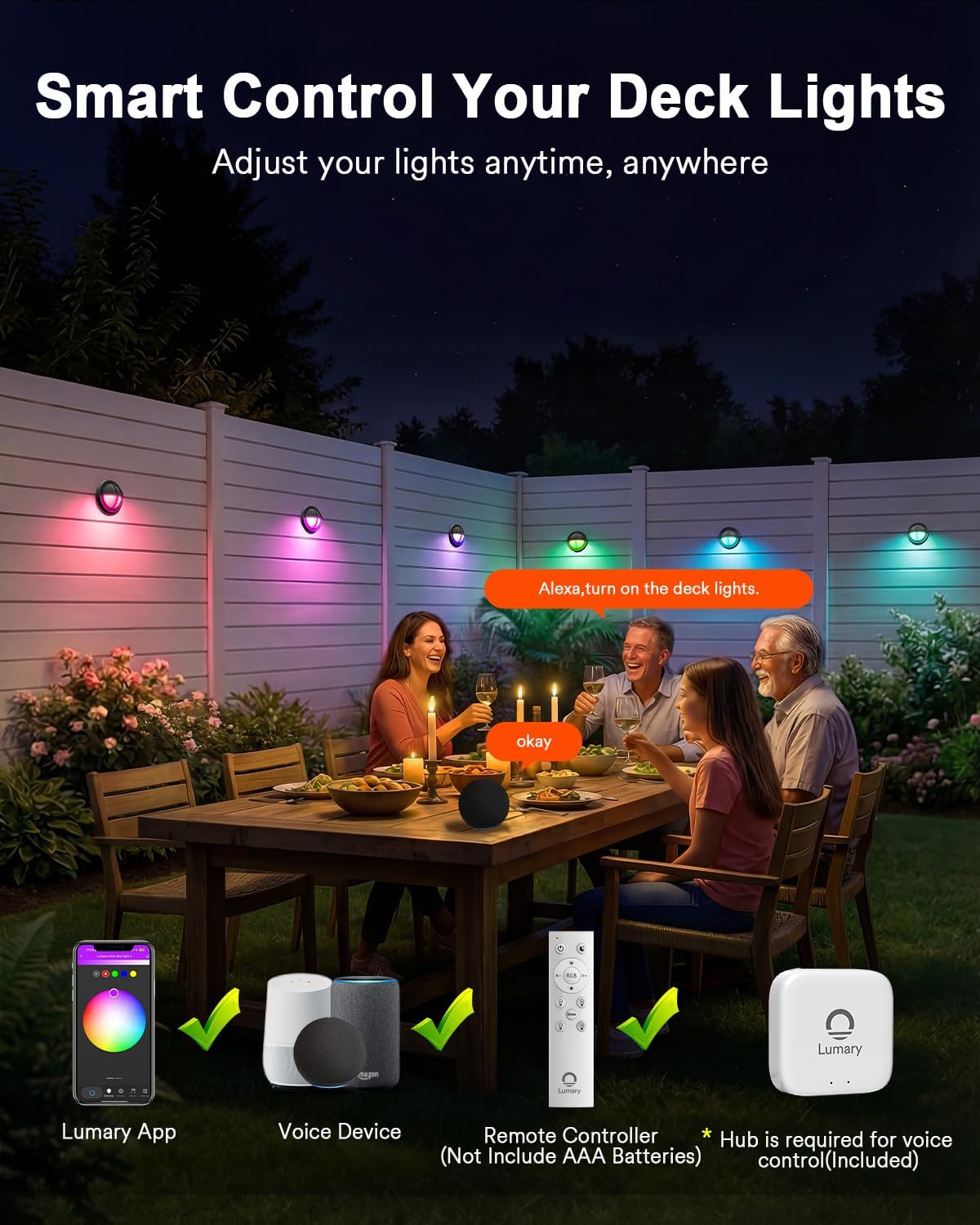 Lumary Smart LED Deck Lights (6Pack)