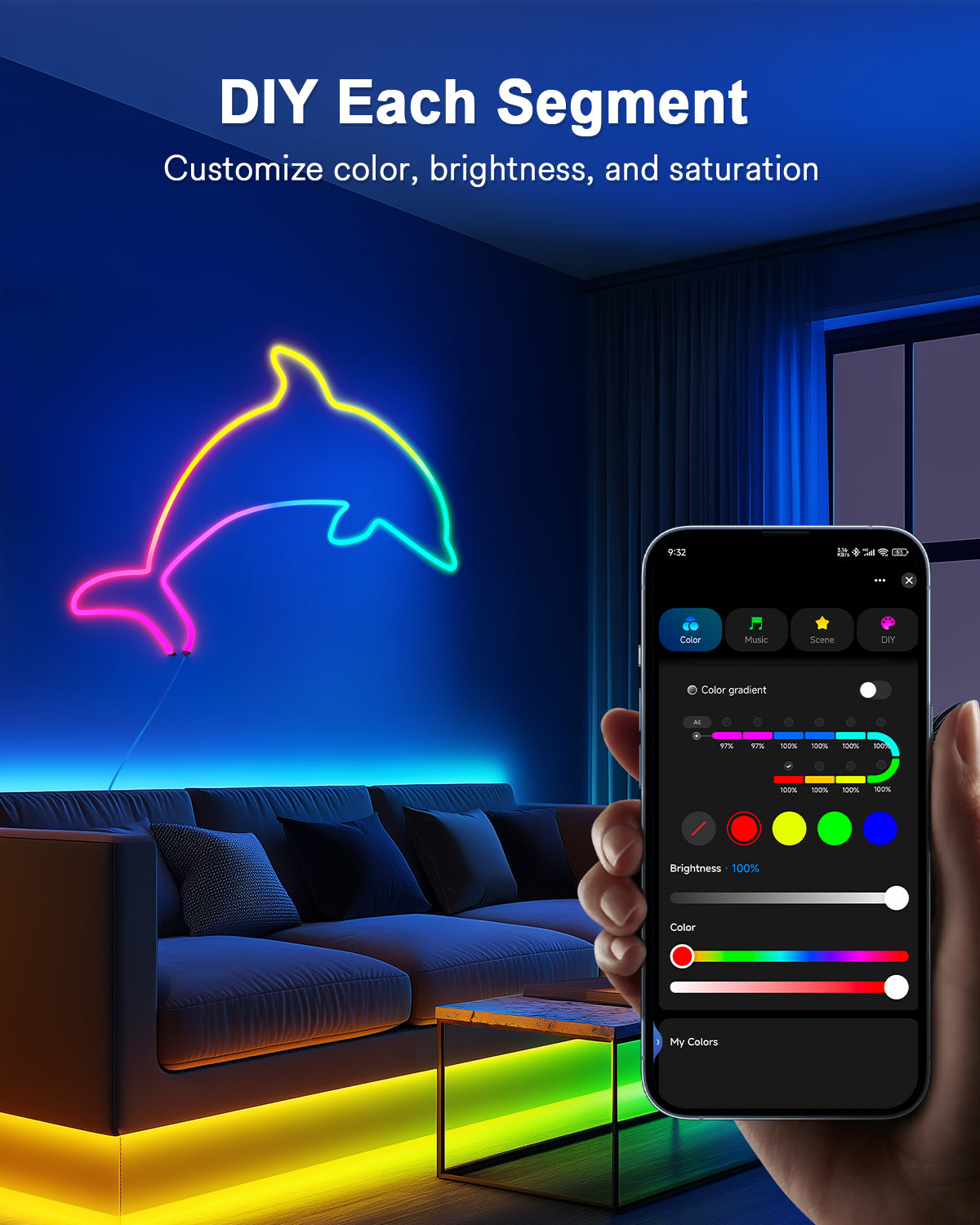 Lumary Smart Indoor Neon Rope Lights