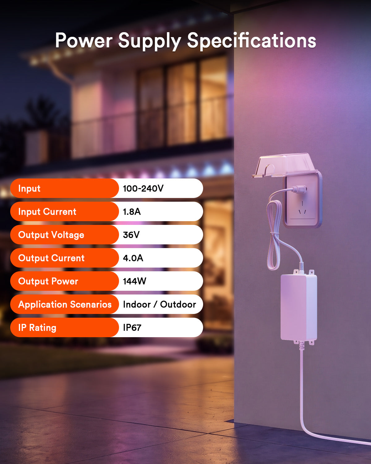 Lumary Permanent Outdoor Lights 3 Power Supply