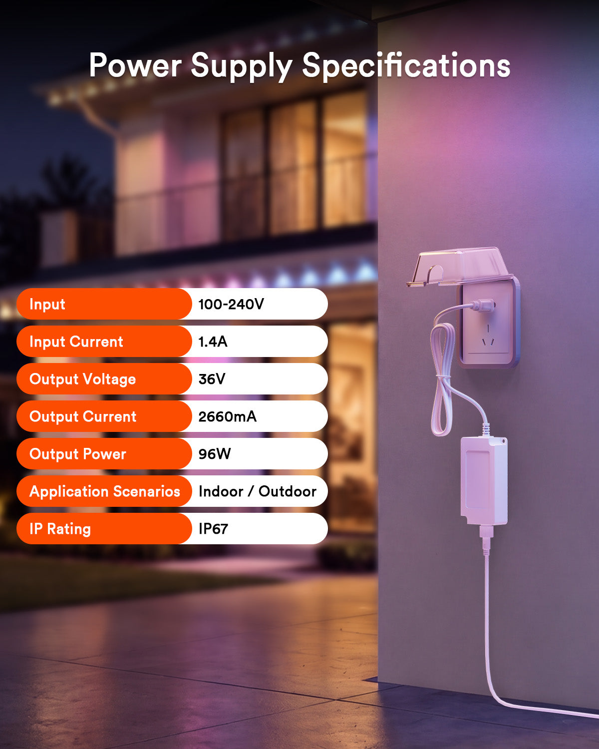 Lumary Permanent Outdoor Lights 3 Power Supply