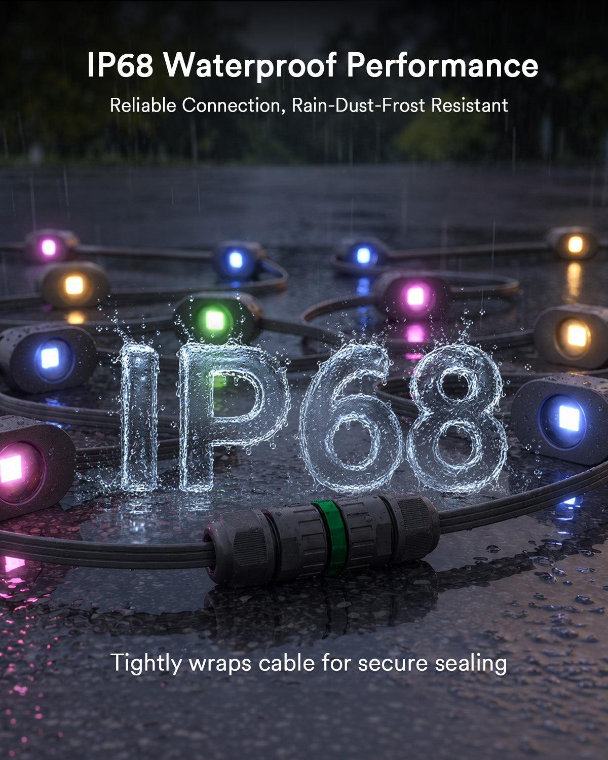 Lumary Waterproof 3PIN Wire Connector for Permanent Outdoor Lights（2Pack）
